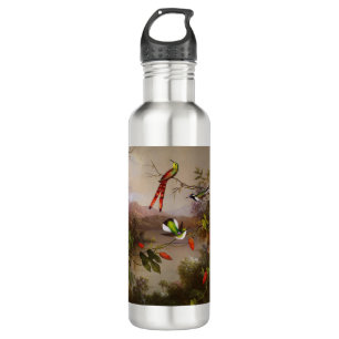 Tropical Landscape with Ten Hummingbirds Heade 710 Ml Water Bottle