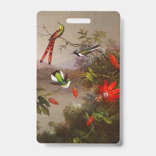 Tropical Landscape with Ten Hummingbirds Heade Badge