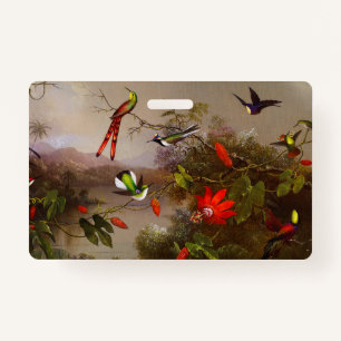 Tropical Landscape with Ten Hummingbirds Heade Badge