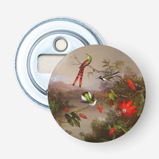 Tropical Landscape with Ten Hummingbirds Heade Bottle Opener (Front)