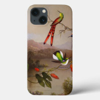 Tropical Landscape with Ten Hummingbirds Heade
