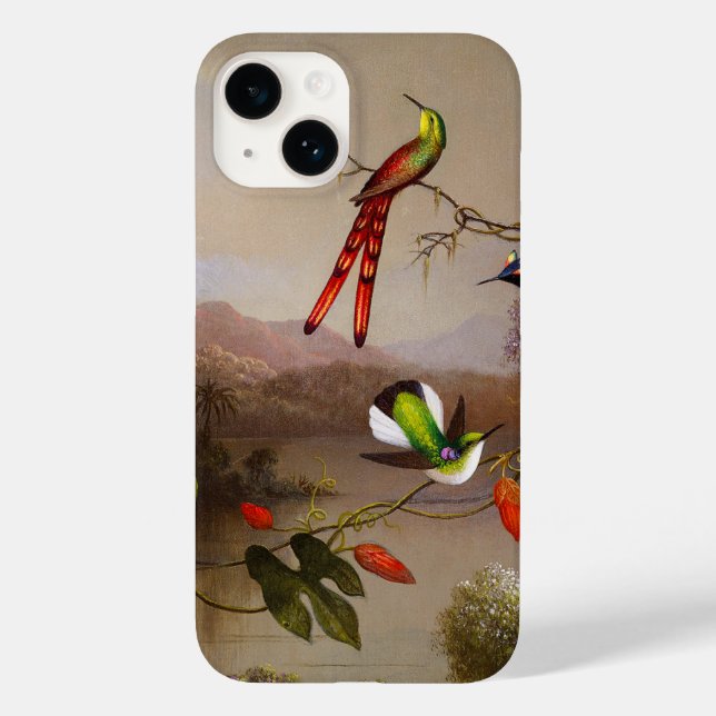 Tropical Landscape with Ten Hummingbirds Heade Case-Mate iPhone Case (Back)