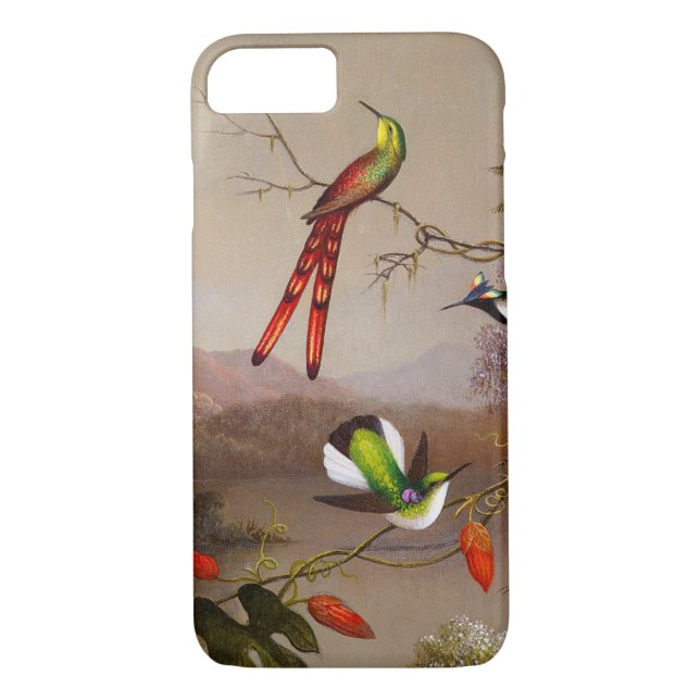 Tropical Landscape with Ten Hummingbirds Heade Case-Mate iPhone Case (Back)