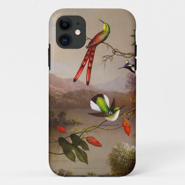 Tropical Landscape with Ten Hummingbirds Heade Case-Mate iPhone Case (Back)