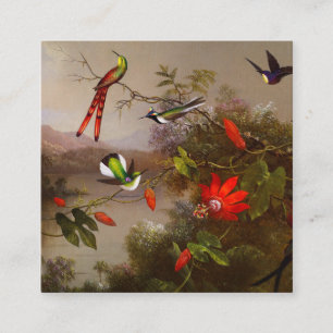 Tropical Landscape with Ten Hummingbirds Heade Enclosure Card