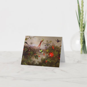 Tropical Landscape with Ten Hummingbirds Heade Invitation