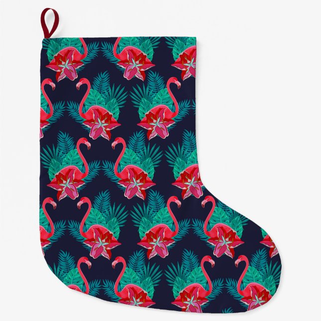 Tropical Large Christmas Stocking (Front)