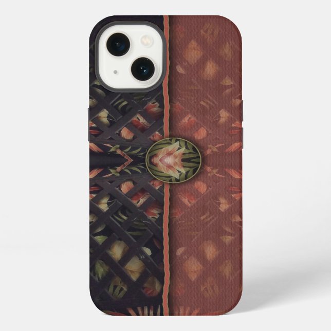 Tropical Latticework Clutch iPhone Case (Back)