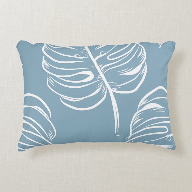 Tropical Leaf Abstract: Seamless Greenery. Accent Pillow (Front)