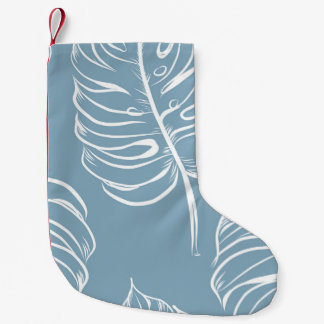 Tropical Leaf Abstract: Seamless Greenery. Small Christmas Stocking