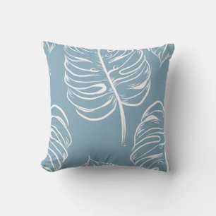 Tropical Leaf Abstract: Seamless Greenery. Throw Pillow