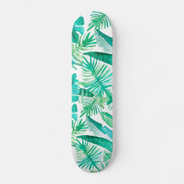 Tropical Leaf Deck by Megaflora Design Skateboard (Front)