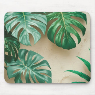 Tropical Leaf Desk Mat Mouse Pad
