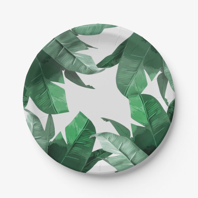 Tropical Leaf Paper Plates (Front)
