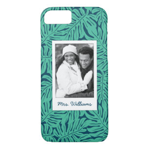 Tropical Leaf Pattern   Add Your Photo & Name Case-Mate iPhone Case