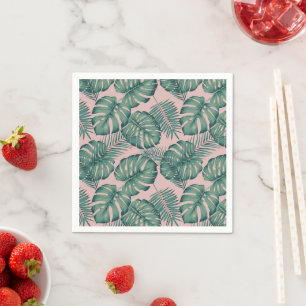 Tropical Leaf Pattern Napkin