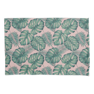 Tropical Leaf Pattern Pillowcase