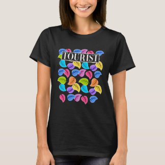 Tropical Leaf Print Fun Tourist Traveler Halloween T-Shirt