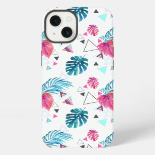 Tropical Leaf Triangle Pattern iPhone 13 Case