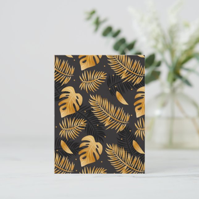 Tropical Leaves 14 Postcard (Standing Front)