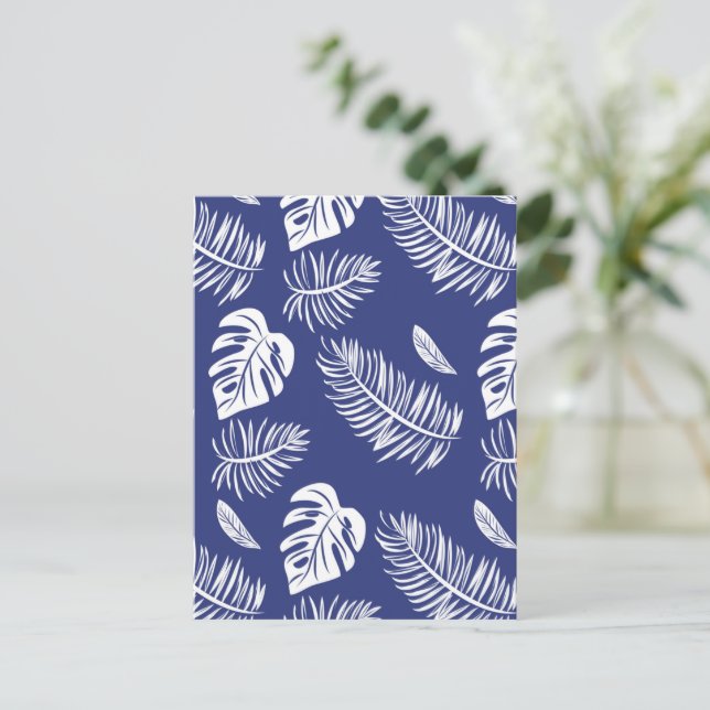 Tropical leaves 15 postcard (Standing Front)