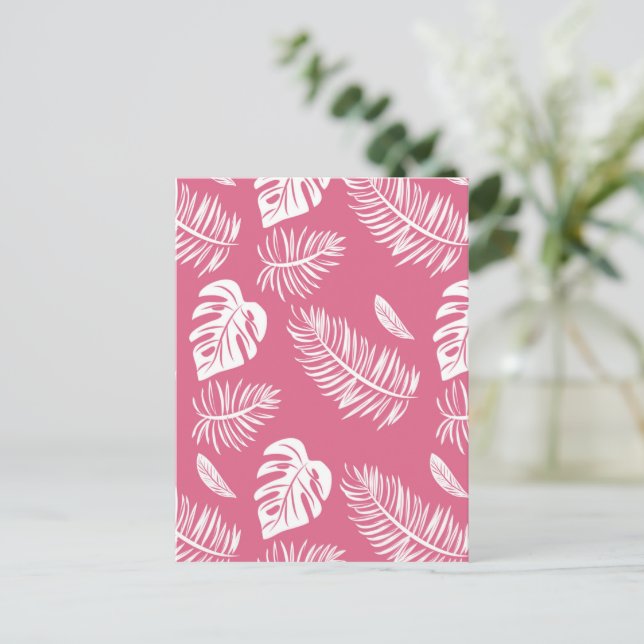 Tropical leaves 17 postcard (Standing Front)