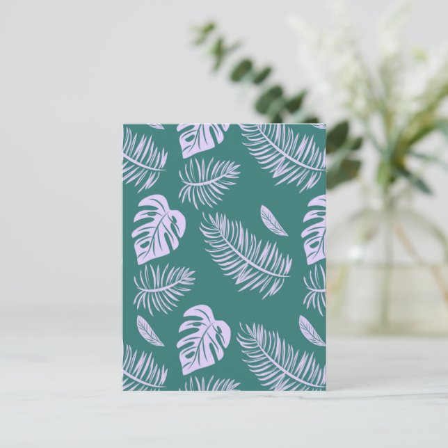 Tropical leaves 18 postcard (Standing Front)