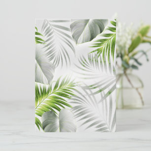Tropical leaves 1 thank you card