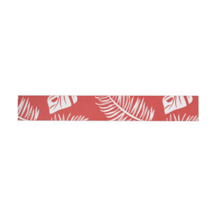 Tropical leaves 20 wrap around label
