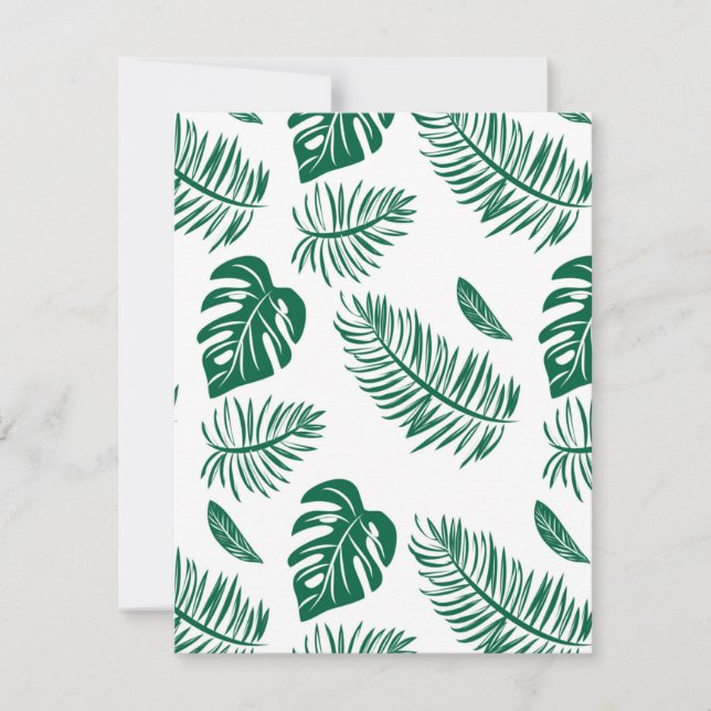 Tropical leaves 22 card (Front)
