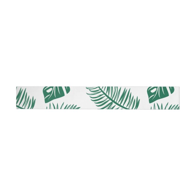 Tropical leaves 22 wrap around label (Individual)