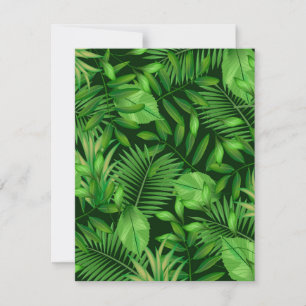 Tropical leaves 3 card