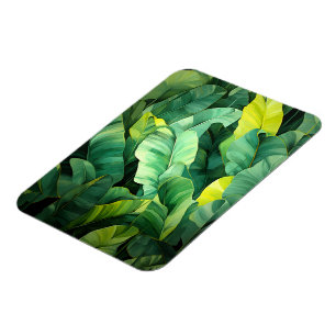 Tropical Leaves Abstract Botanical Jungle Nature Magnet