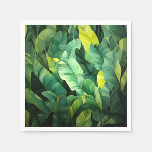 Tropical Leaves Abstract Botanical Jungle Nature Napkin