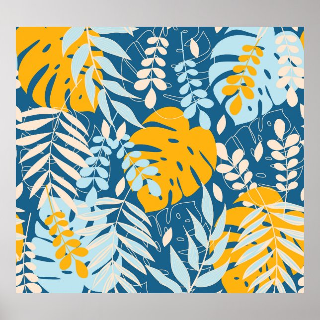 Tropical Leaves: Abstract Jungle Poster (Front)