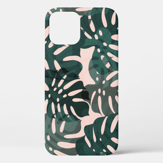 Tropical Leaves: Abstract Watercolor Art Case-Mate iPhone Case (Back)