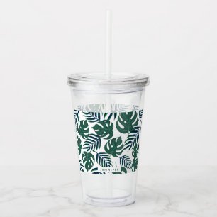 Tropical Leaves Acrylic Tumbler
