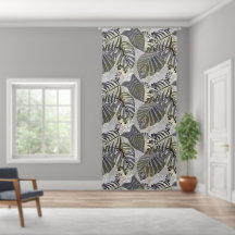 Tropical leaves and flowers.