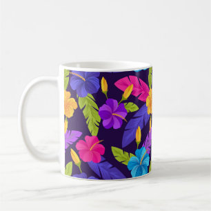 Tropical Leaves and Flowers Pattern-23857 Coffee Mug