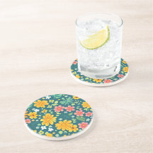 Tropical leaves and flowers pattern 