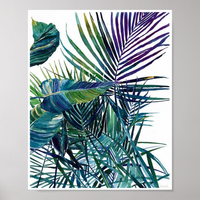 Tropical Leaves Art Print (Front)
