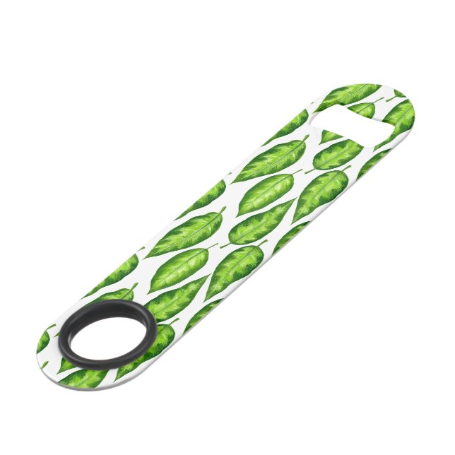 Tropical leaves bar key (Front Angled)