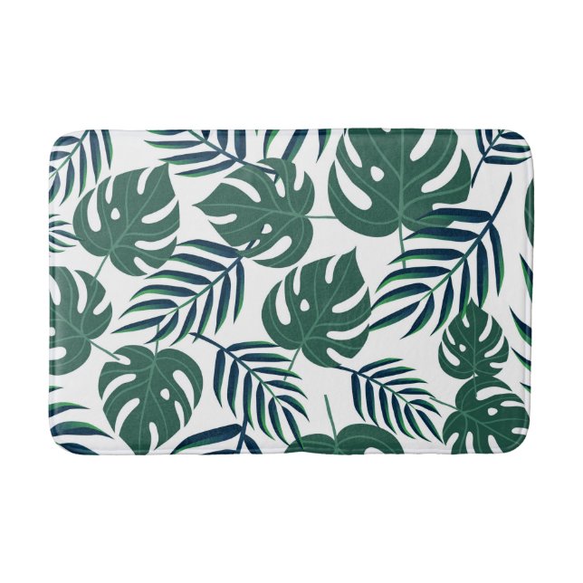 Tropical Leaves Bath Mat (Front)