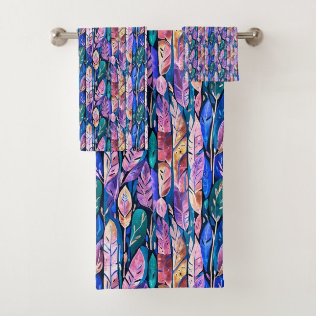 Tropical Leaves Bath Towels (Insitu)