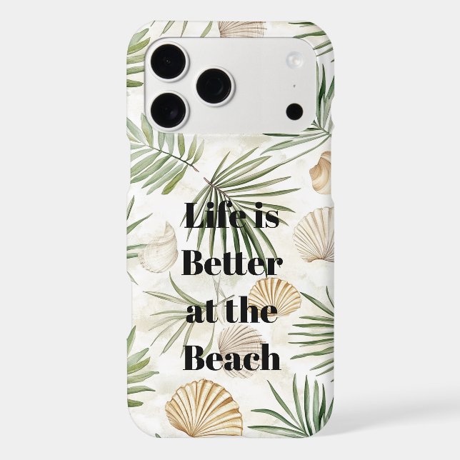 Tropical Leaves Beach Shells (Back)