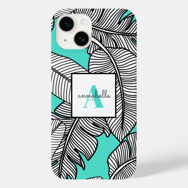 Tropical Leaves Botanical Case-Mate iPhone Case (Back)