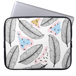 Tropical leaves. Botanical seamless pattern. Vinta Laptop Sleeve