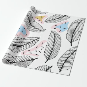 Tropical leaves. Botanical seamless pattern. Vinta Wrapping Paper