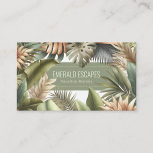 Tropical Leaves Business Card