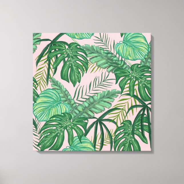 Tropical Leaves Canvas Print (Front)
